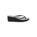 Havaianas Wedges: Black Solid Shoes - Women's Size 37 - Open Toe