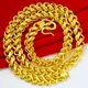 999 real gold necklace for men and women to attract wealth 18K length 60 cm domineering fashion