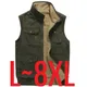 Men's Vest Sleeveless Jacket Plus Big Size Waistcoat Male Double Sided Large 5XL 7XL 8XL Cotton Many