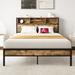 epoch Bed Frame w/ Storage Headboard, Metal Platform Bed w/ Charging Station | Full | Wayfair HHH-W840127763