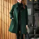 2023 Autumn Winter Woolen Coat Fashion Office Casual Slim Mid-Length Jackets Winter Single Breasted