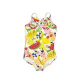 Hanna Andersson One Piece Swimsuit: Yellow Print Sporting & Activewear - Kids Girl's Size 90