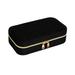 Household Essentials Fabric Jewelry Box Fabric in Black | 1.97 H x 7.09 W x 3.94 D in | Wayfair HE1178