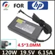 120W 19.5V 6.15A 4.5*3.0mm Laptop Adapter FOR HP ENVY 15 17 15-J013TX J015T 15-AX033 HSTNN-CA25