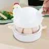 home Microwave Egg Cooker Chicken-Shaped Rapid Egg Cooker 4 Eggs Electric Egg Cooker Safe Kitchen