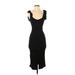 Zara Casual Dress - Bodycon Scoop Neck Short sleeves: Black Solid Dresses - Women's Size Small