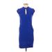 J.Crew Casual Dress - Mini Mock Sleeveless: Blue Print Dresses - Women's Size 2X-Small