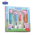 Peppa Pig Fork Spoon Set Girls Boys Peppa Pig Fork Spoon Set Family Tableware Children Students