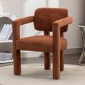 Armchair - Ebern Designs Peavler Upholstered Armchair，accent chair，dining chair in Brown | 33.07 H x 25.98 W x 24.4 D in | Wayfair