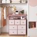 Ebern Designs Prisma 7 - Drawer Dresser Metal in Pink | 37.4 H x 31.5 W x 11.8 D in | Wayfair 0FA6FE565B4E4C04931107E5F2120E3B