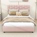 Latitude Run® Queen Upholstered Platform bed w/ Adjustable Headboard & Under-bed Storage Space | Wayfair B283D651C3EB42DB896279B99DE690D2