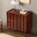 Orren Ellis Bathel Solid Wood Accent Cabinet in Brown | 31.5 H x 33.46 W x 16.93 D in | Wayfair E1B3BAEB0251408BA22833D16053DCEC