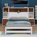 Latitude Run® Emedo Platform Bed w/ Storage Headboard & Drawers Wood in Brown | 45.1 H x 73.5 W x 86.8 D in | Wayfair