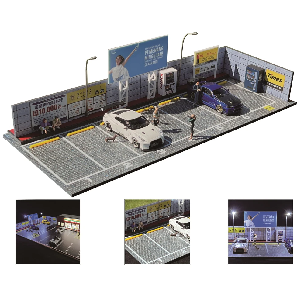 G Fans 1:64 Auto Garage LED-Leuchten Diorama Haus Modell DIY Straßen laternen können hell sein 710029 710028 710027