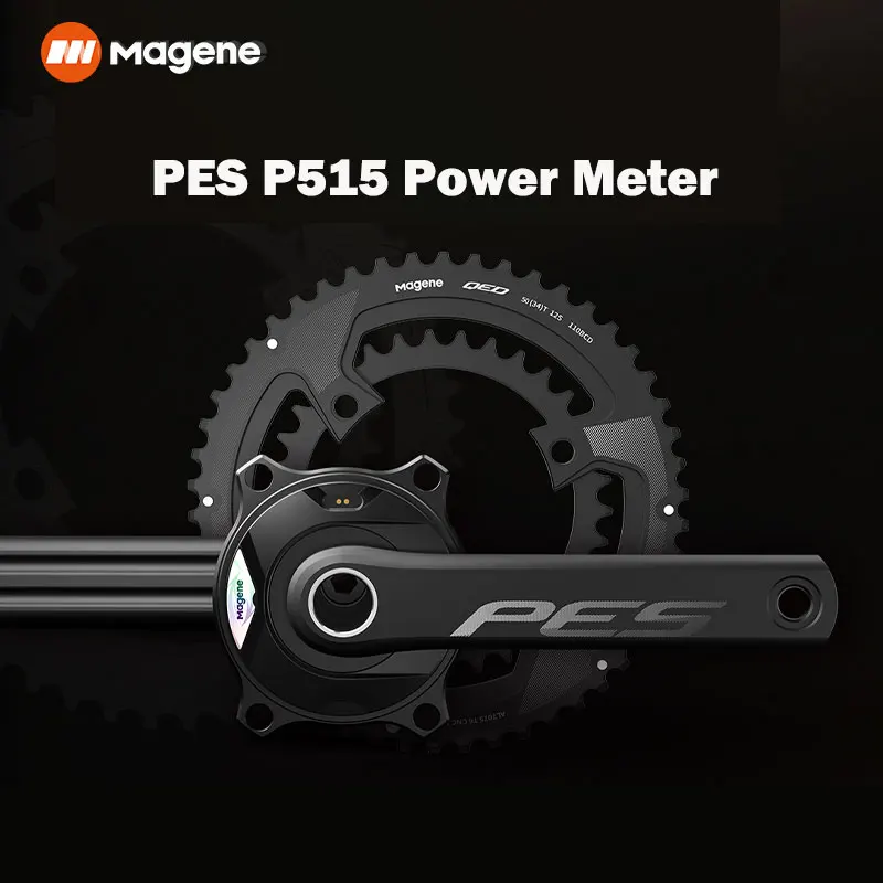 Magene PES P515 Leistungsmesser Kurbelarm Radfahren Spider-basierter Leistungsmesser 110 BCD 4 Bolzen 24 mm Stahlspindel ANT Bluetooth-Pedalkette Image