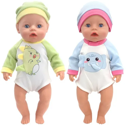 43cm Neugeborenen Puppe Overall mit Hut 17-18 Zoll Baby Neugeborene Stram pler Puppe Zubehör