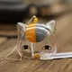 Glas Katze Muster Windspiel kreative japanische Katze Anhänger Hausgarten hängen Dekor DIY Geschenk