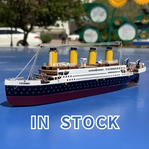 Boot Modell DIY Modell Kit Titanic Ganzmetall Edelstahl montiert Modell 3D kleber freie drei