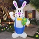 6 2 ft blaue Hase aufblasbare Ostern aufblasbare Dekorationen LED-Lichter sprengen Hof Dekorationen
