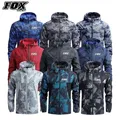 Wind jacke MTB Jacke Fuchs Radsport Team Rennrad Mountainbike Regenmantel Herren Fahrrad Kapuze