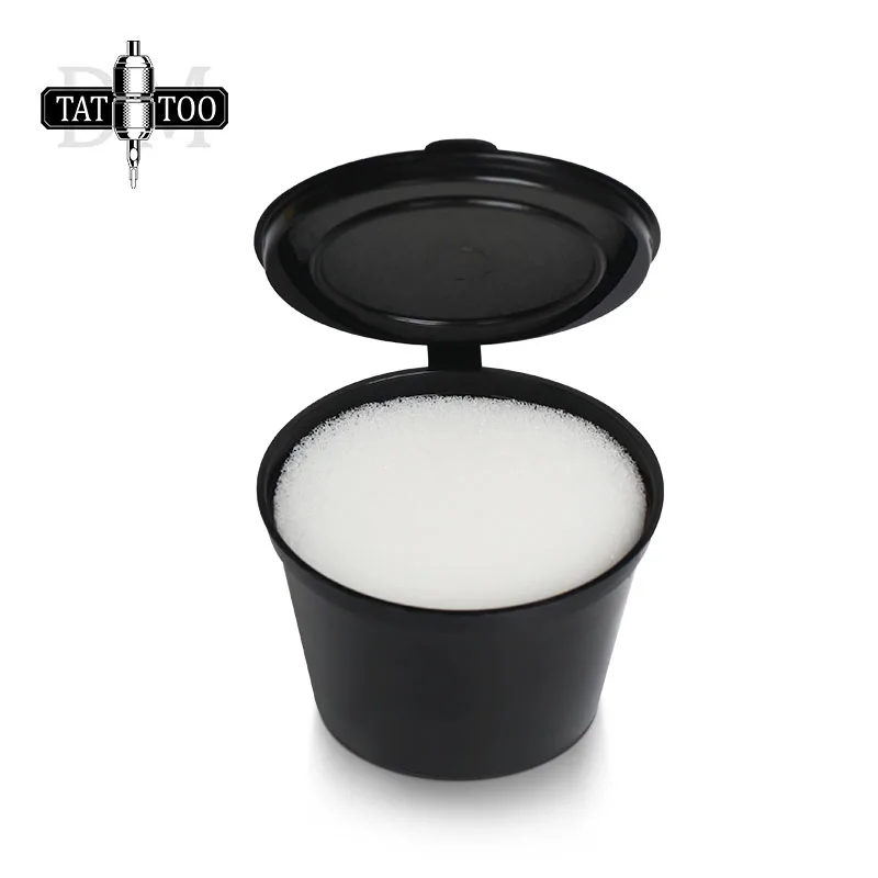 DM 18Pcs Tattoo Nadel Reinigung Tasse Einweg Tattoo Nadel Mund Dip Schaum Sterilisiert Tattoo Nadeln Reinigung Tasse Image