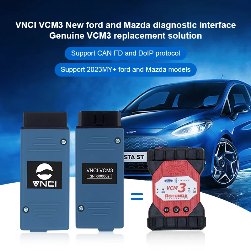 VNCI VCM3 für Ford und Mazda 2-in-1-Diagnoseschnittstellen unterstützt DoIP- und CANFD-Protokoll, kompatibel mit IDS-Softwaretreibern Image