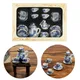 15 Stück antike Miniatur Porzellan Tee tasse Set Chintz Blume Geschirr Küche Puppenhaus Möbel