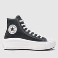 Converse all star move faux leather trainers in black & white