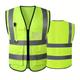 1pc Reflective Safety Vest High Visibility Security With Pocket Reflective Vest