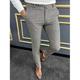 Homme Pantalon Chino Pantalon chino Pantalon habillé à carreaux Poche Plaid Confort Respirable Entreprise du quotidien Mode Casual Chic Gris Claire Gris