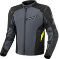 SHIMA Rush 2.0 Vented impermeabile Moto Tessile Giacca, nero-grigio-giallo, dimensione S