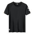 Homme T shirt Tee Chemise de sport T-shirt de sport Col Ras du Cou Manche Courte Sport Loisir Vacances Casual Quotidien Gymnastique Séchage rapide Respirable Plein Noir Blanche Tenues de Sport Mode