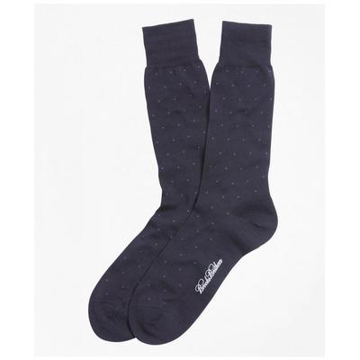 Brooks Brothers Men's Merino Wool Big Dot Crew Socks | Navy