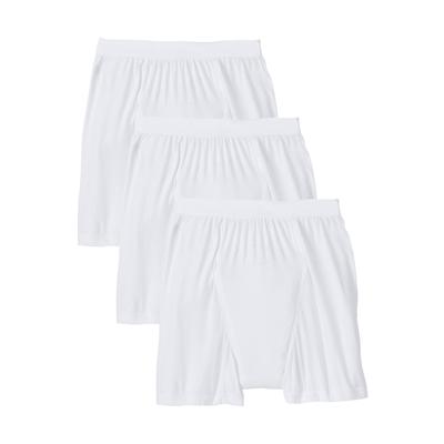 Men's Big & Tall Leakproof boxers 3-pack by KingSize in White (Size 5XL)