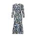 Floral-printed Crewneck Midi Dress