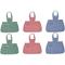 Biancheriaweb - Pack 6 Pezzi Grembiule Alto Pettorina Cucina Chef Casa Barbecue Quadretti Con