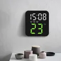 Horloge murale numérique LED affichage de l'heure et de la température réveil de table luminosité