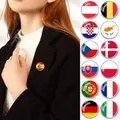 Broches en métal de pays de l'UE pour hommes et femmes broche de sensation nationale drapeau en