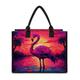 Women's Handbag Tote Boston Bag Polyester Shopping Daily Holiday Print Large Capacity Lightweight Flamingo Dark Red Light Red Fuchsia