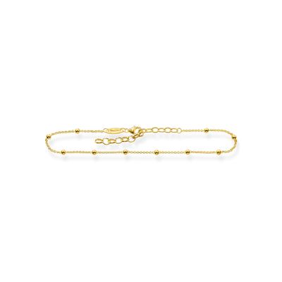 Fußkette THOMAS SABO "Dots, Dots gold, AK0002-001-12-L27V, AK0002-413-39-L27V" Gr. 27, gold (gelbgoldfarben), Fußkettche