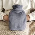 borsa dell'acqua calda borsa dell'acqua calda con rivestimento in peluche 1 litro per crampi, sollievo dal dolore, impacco caldo freddo rimovibile scaldaletto per acqua calda