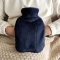 borsa dell'acqua calda borsa dell'acqua calda con rivestimento in peluche 1 litro per crampi, sollievo dal dolore, impacco caldo freddo rimovibile scaldaletto per acqua calda