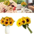 Bouquet de tournesol Él fausse fleur bricolage bouquets de mariage décoration d'intérieur fête