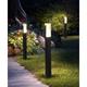 Lampadaire Exterieur LED,7W Noire Cube Lumineux Exterieur,Blanc Chaud 3000K IP65 Étanche,40CM