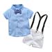 T-Shirt Clothes Baby Tops+Shorts Gentleman Bow Overalls Outfits Boys Tie Boys Outfits&Set