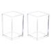 Uxcell Acrylic Pen Holder 2 Pack Pencil Holder Pen Organizer Pencil Cup Makeup Brush Holder Clear 2 Pack