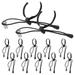 12 Pcs Background Cloth Clip Backdrops for Photography Stand Clamps Heavy Duty Bracket Consisting of Elastic Thread