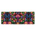 Adobk Colorful Floral Embroidery Mexican Large Gaming Mouse Pad Mouse Pad Gaming 31.5 X 11.8 In Mouse Mat Desk Pad Large Desk Mat Extended Keyboard Mousepad With Non-Slip Base