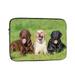 Cute Dogs 17 inch Portable Laptop Sleeve Compatible with MacBook Air Notebook Computer Case for Men Women College School Students