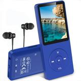 AGPTEK MP3 Player 70 Hours Playback Lossless Sound Music Player A02S 16 GB Blue
